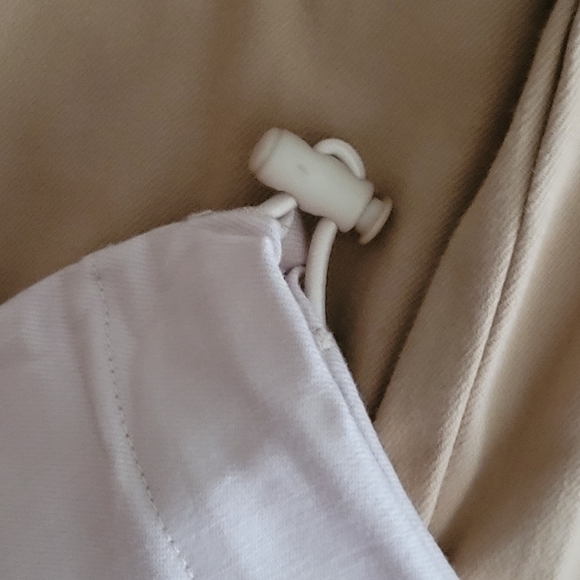 Boutique Patchwork Utility Cargo Pants in Taupe and Cream - Picture 8 of 15